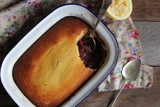Flourless Lemon and Plum Pudding | Bonnie Delicious Blog