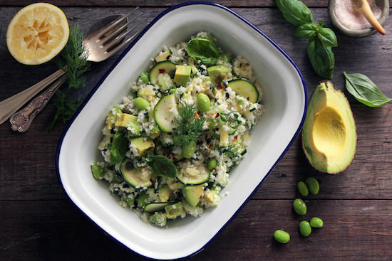 Raw cauliflower "rice" salad | Bonnie Delicious Blog