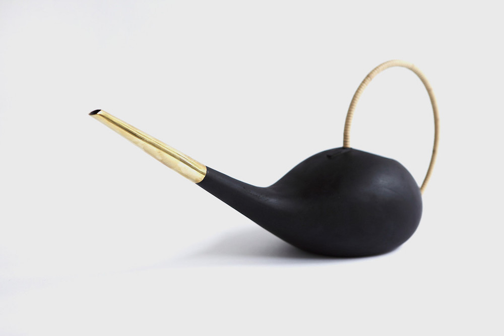 The Garden Edit - Carl Aubock Brass & Cane Watering Can