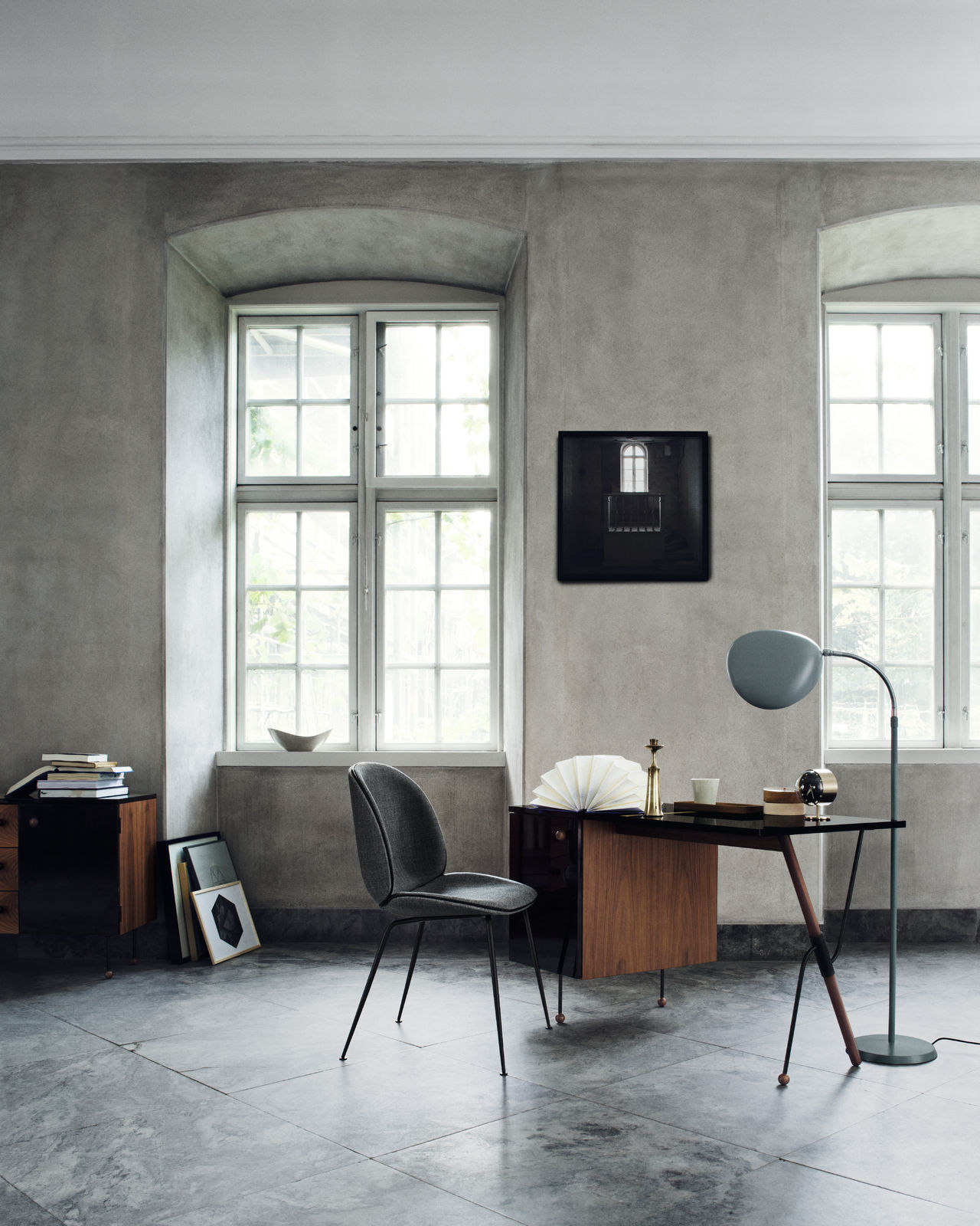 Beetle chair_Grossman desk_Grossman dresser 3_ Cobra floor lamp - anthracite grey-1600x1600